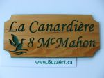 Wooden sign loon duck water 